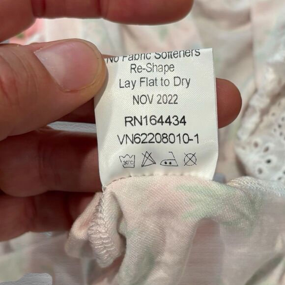 Love + Grow 4T Bamboo Top Pink Floral Bunny Easter Spring Eyelet Ruffle - Picture 6 of 7